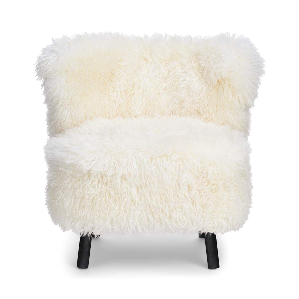 Emil Lounge Chair | Langhåret Snehvid