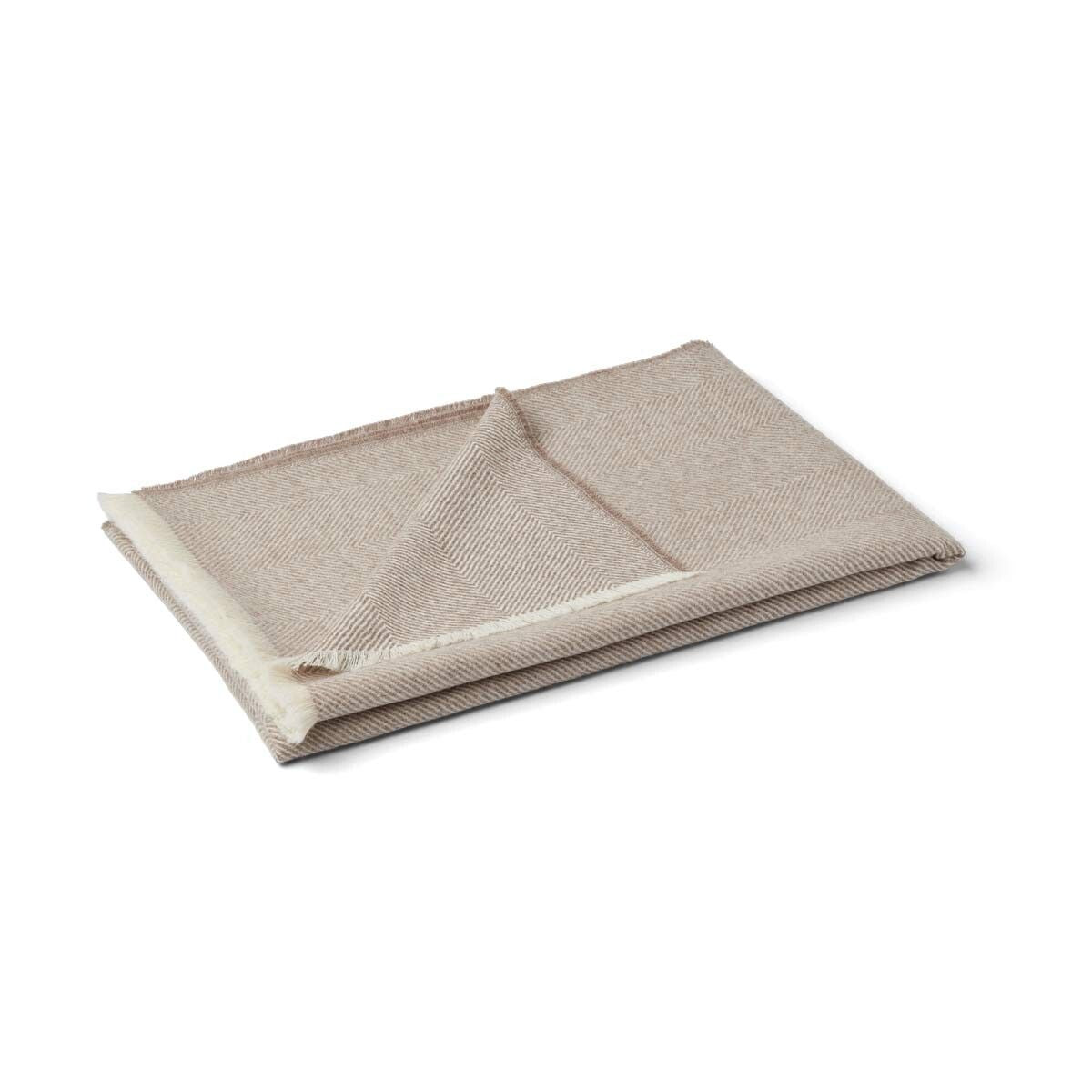 Sidsley uldplaid | 100% baby alpakauld Gråbrun