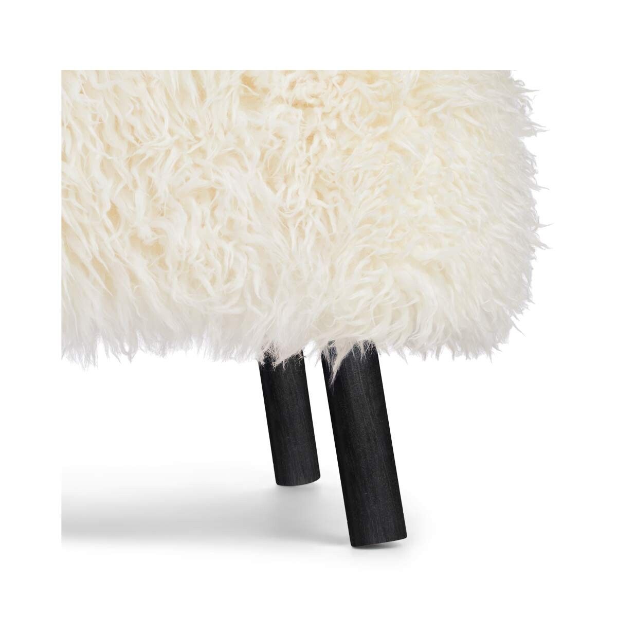 Emily Lounge Chair | Langhåret Snehvid