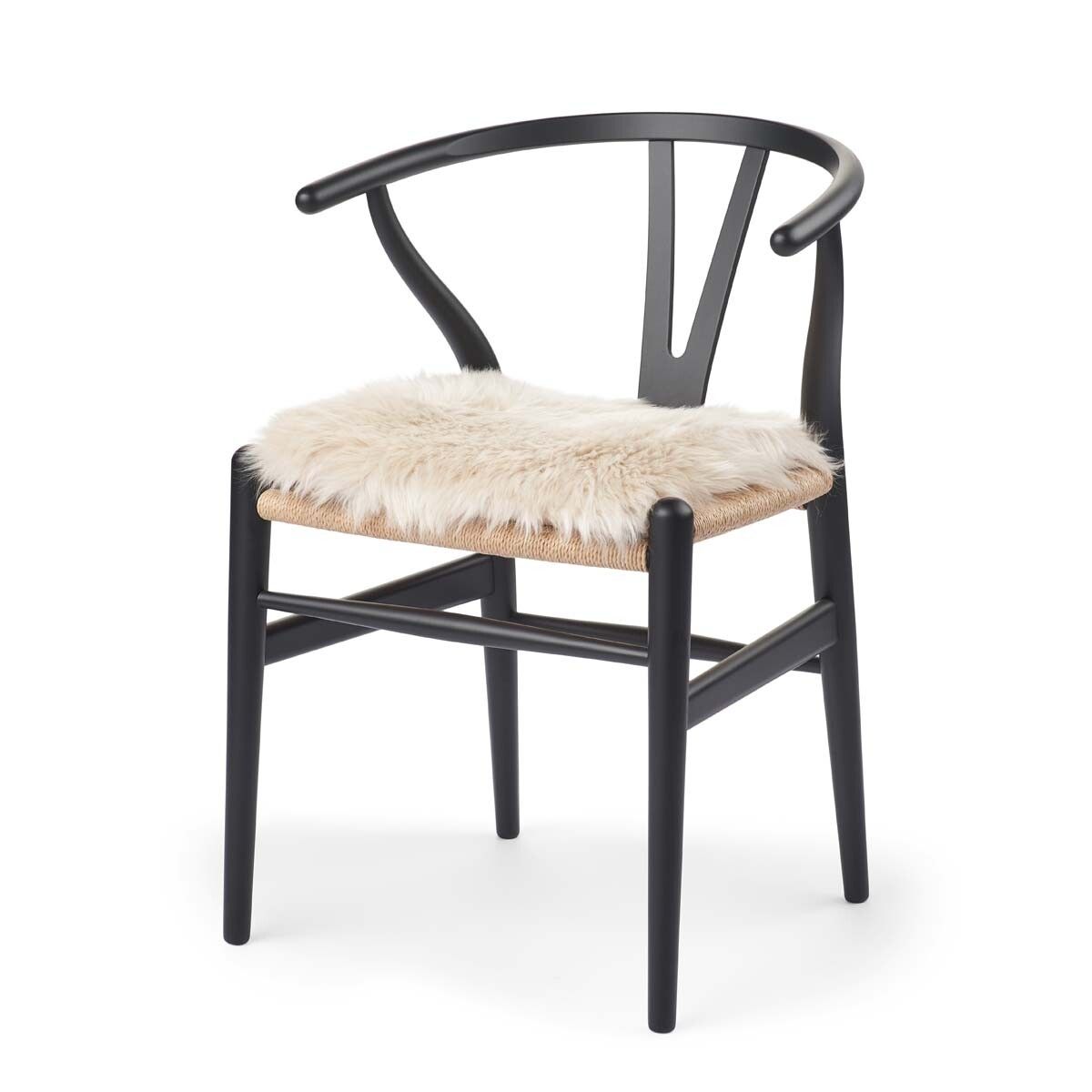 Sædehynde m/fyld | Langhåret | New Zealand | 37x37 cm Beige