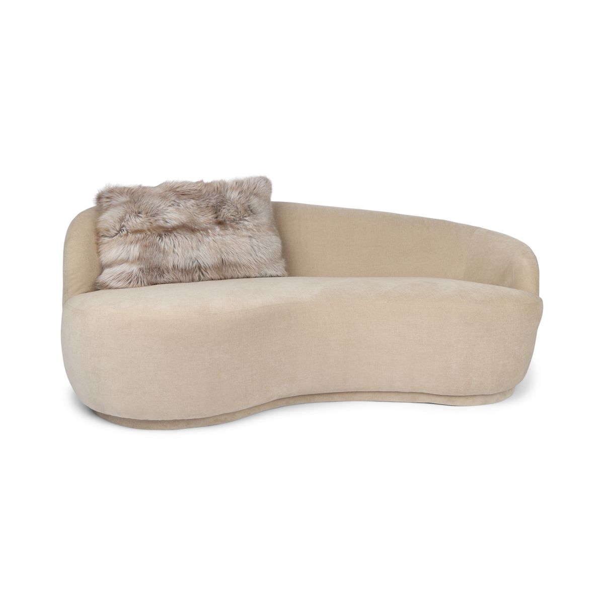 Premium Rævepude | Cashmere Bagside | Norge | Latte | 54 x 76 cm
