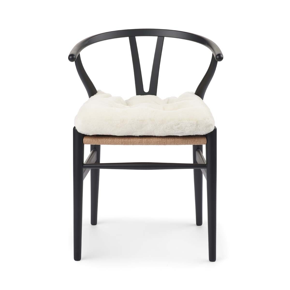 Sædehynde m/fyld | Moccassin | New Zealand | 45x45 cm Hvid