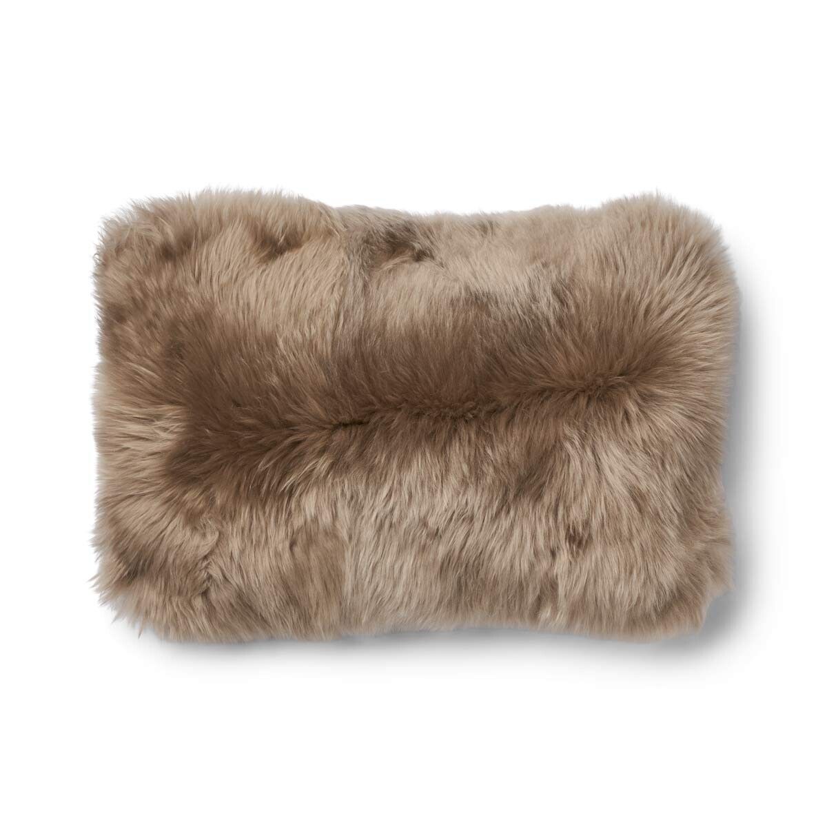 Checked Collection | Uldpude | Langhåret | 34x52 cm Kakao – Mørkebrun / Lysebrun