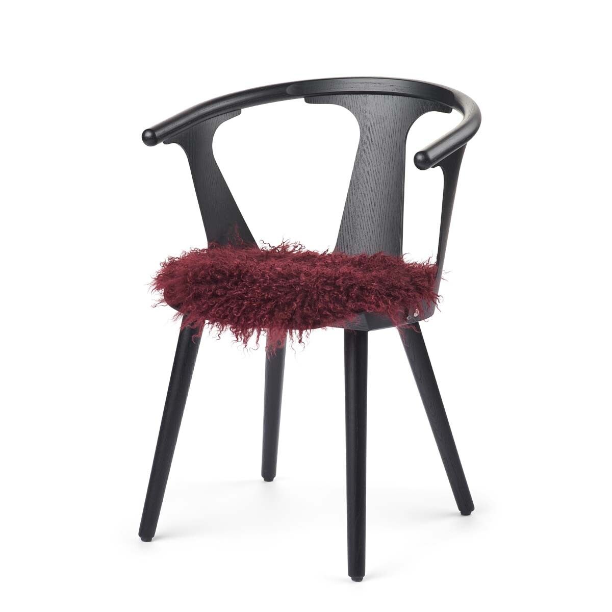 Sædehynde | Krøllet | Tibet | Ø38 cm Bordeaux