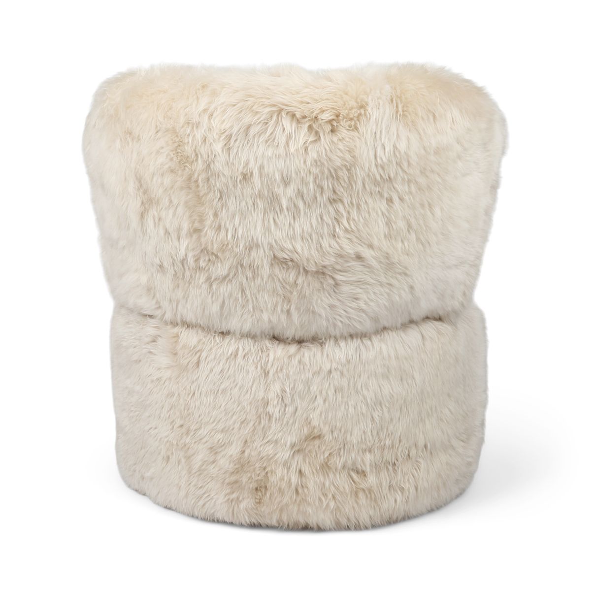 Rund Skandi Loungestol Beige