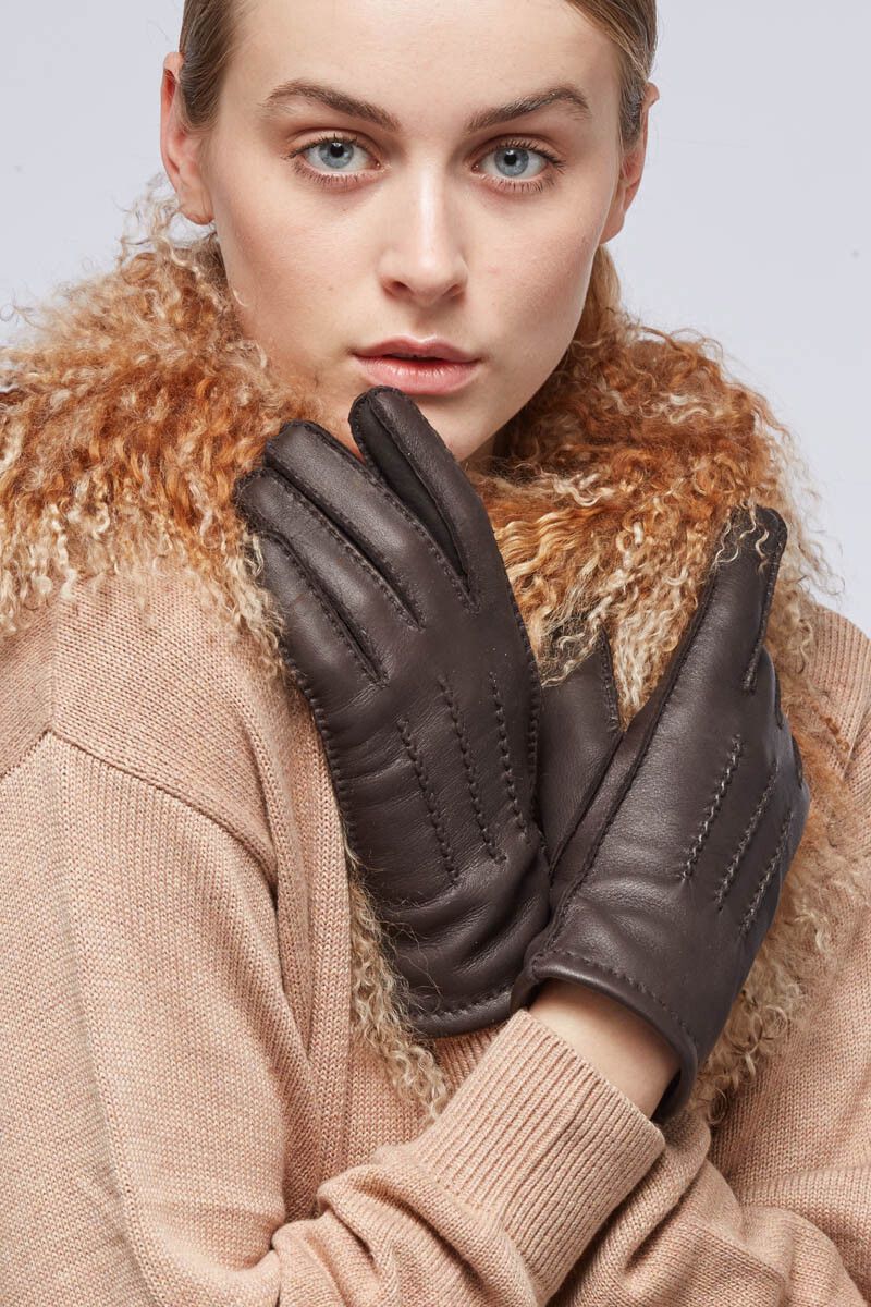 Kate handsker Cognac
