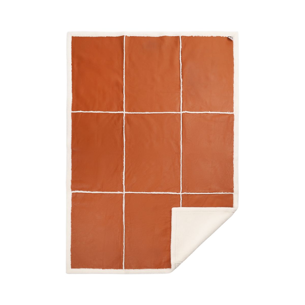 Addison plaid | Double Face | New Zealand Læderbrun/Hvid