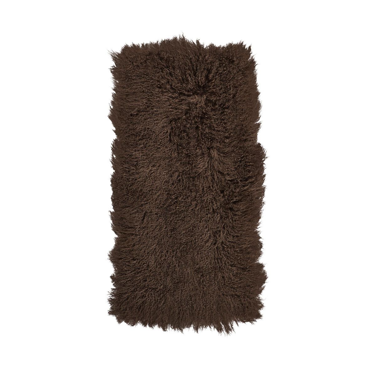 Lammeskindsplaid | Krøllet | Tibet | 60x120 cm Taupe