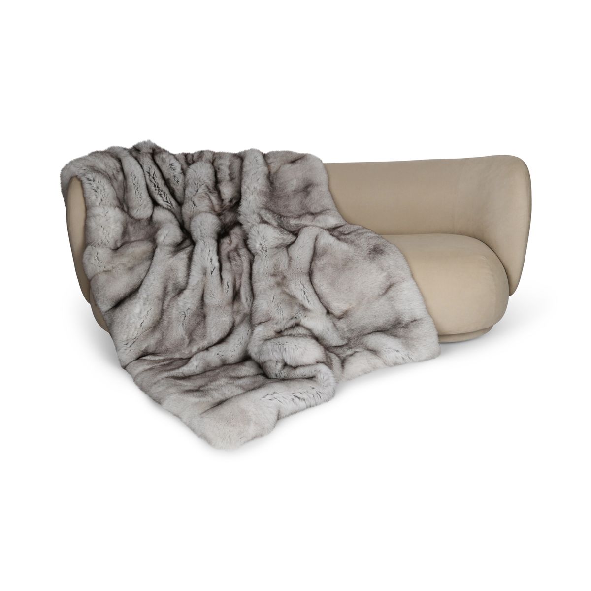 Premium ræveplaid | Cashmerebagside | Blue Fox | 240x160 cm