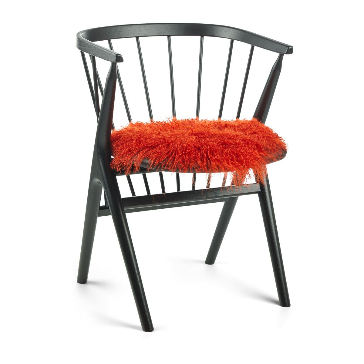 Sædehynde | Krøllet | Tibet | Ø38 cm Pangorange