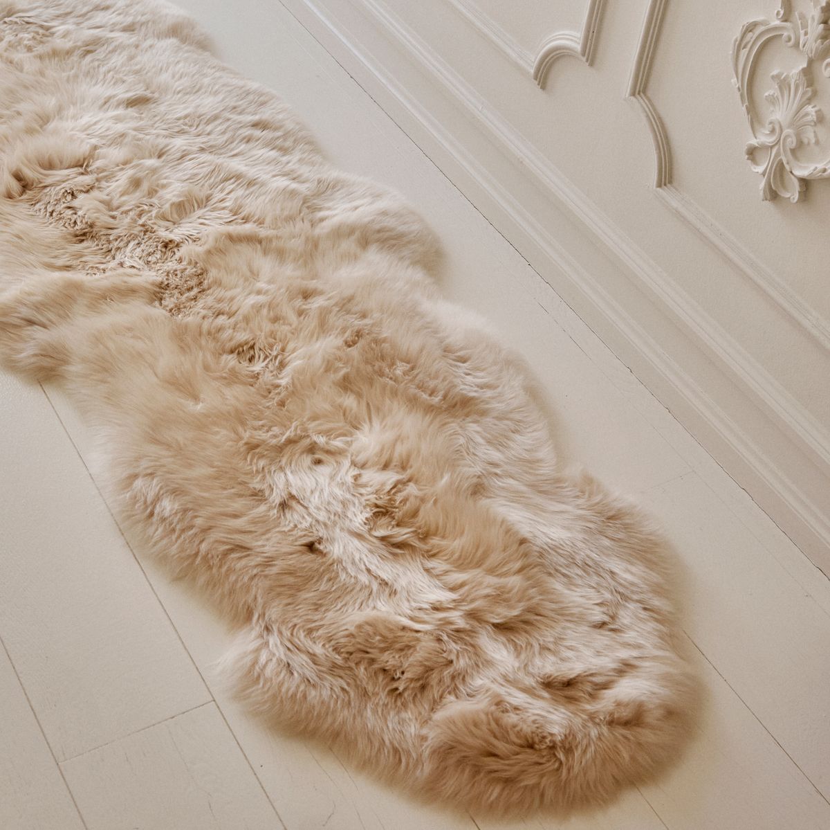 Lammeskind | Langhåret | New Zealand | 180x60 cm Aubergine