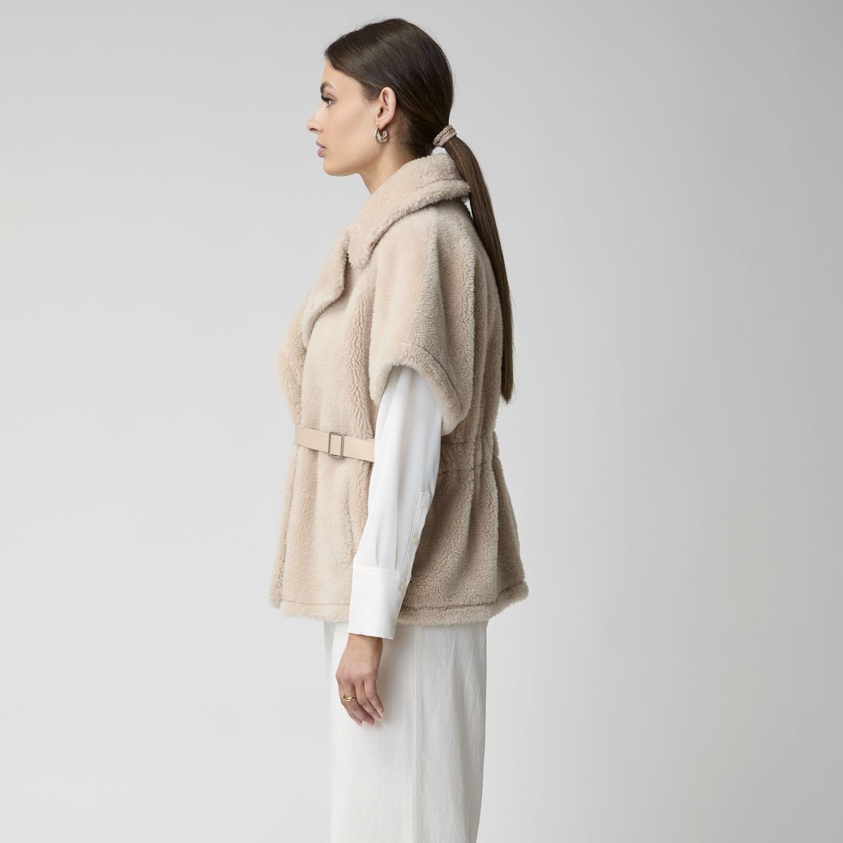 Elvira Poncho Beige