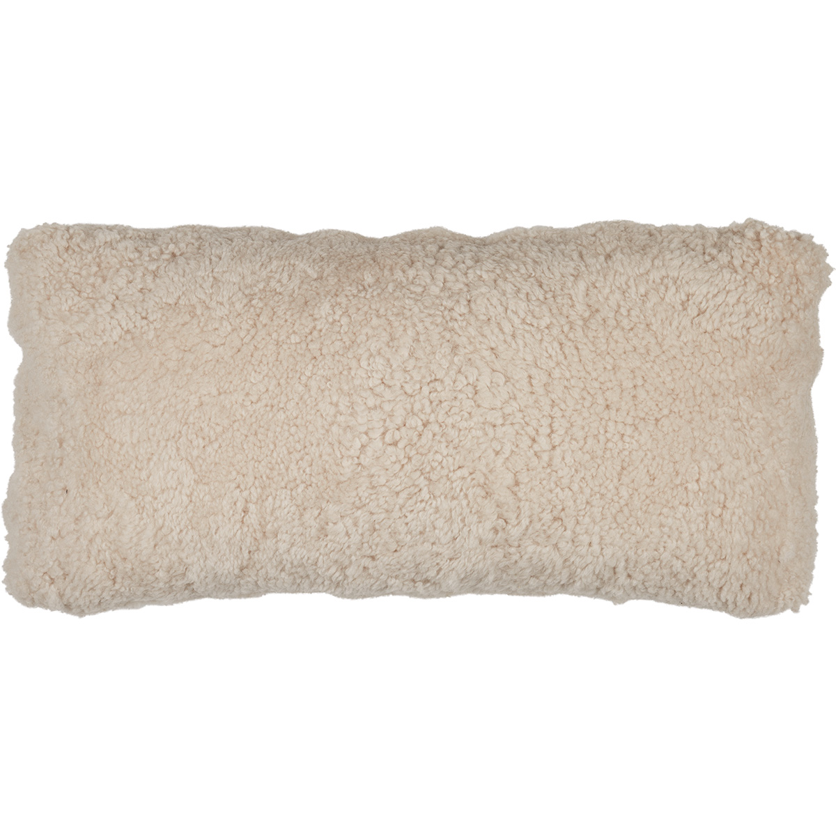 Lammeskindspude | Korthåret | New Zealand | Dobbeltsidet | 30x60 cm Pearl
