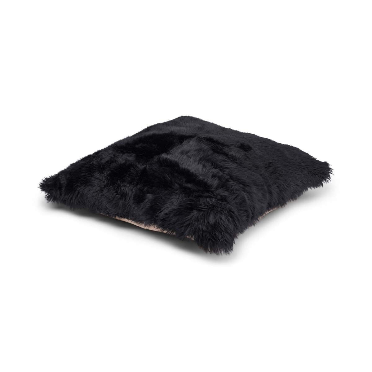 Maxi Float Pude | Langhåret | New Zealand | 90x90 cm Sort