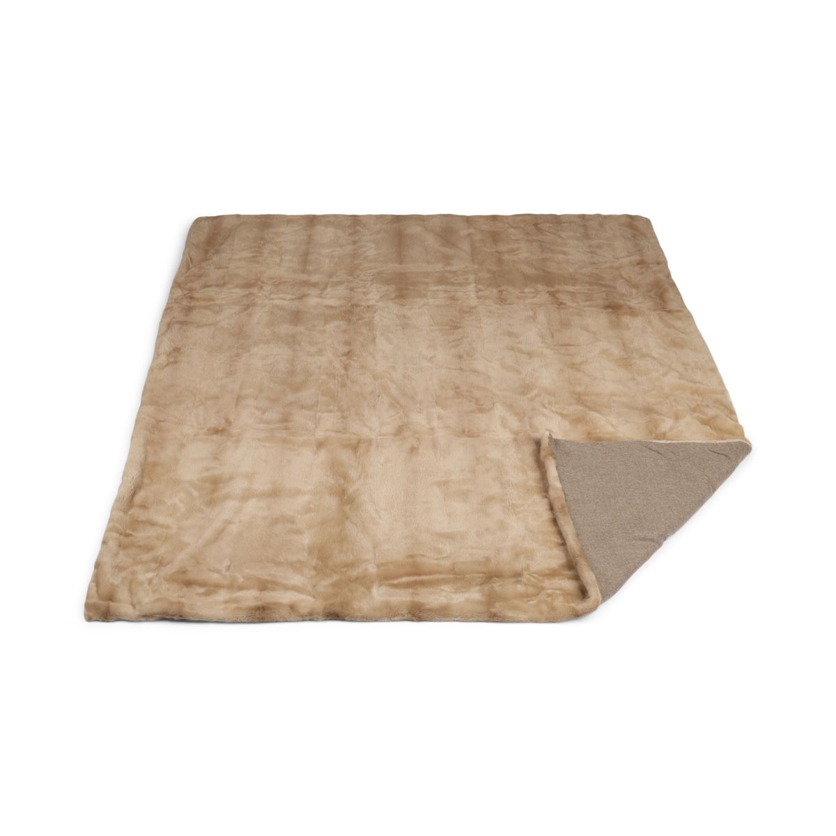 Minkplaid | Bagside af kashmir | Palomino | 165x200 cm