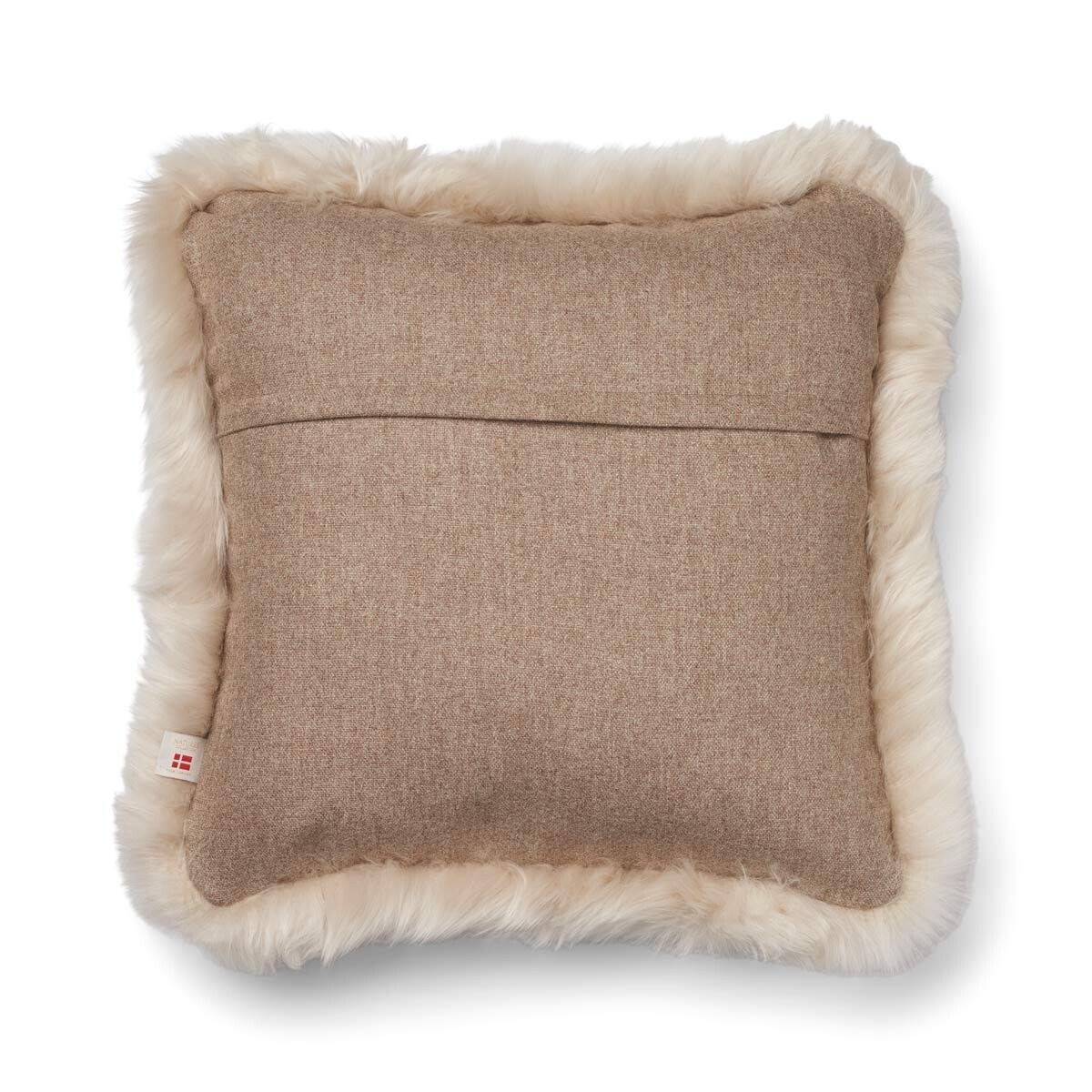 Classic Collection | Uldpude | Langhåret | Dobbeltsidet | 52x52 cm | 34x52 cm Beige/Linen