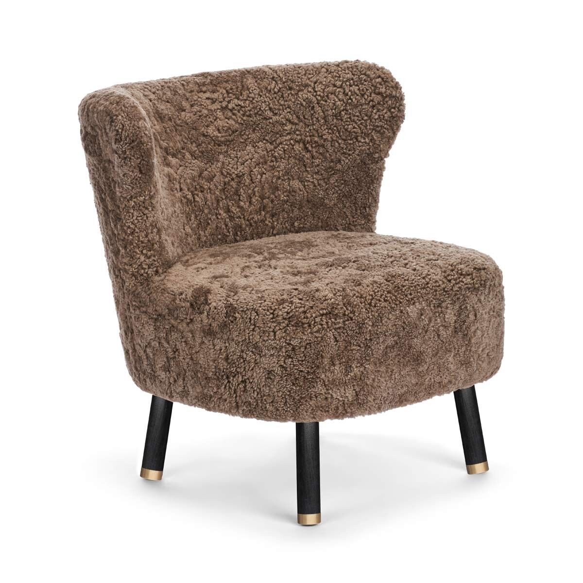 Emil Lounge Chair | Korthåret Lysebrun