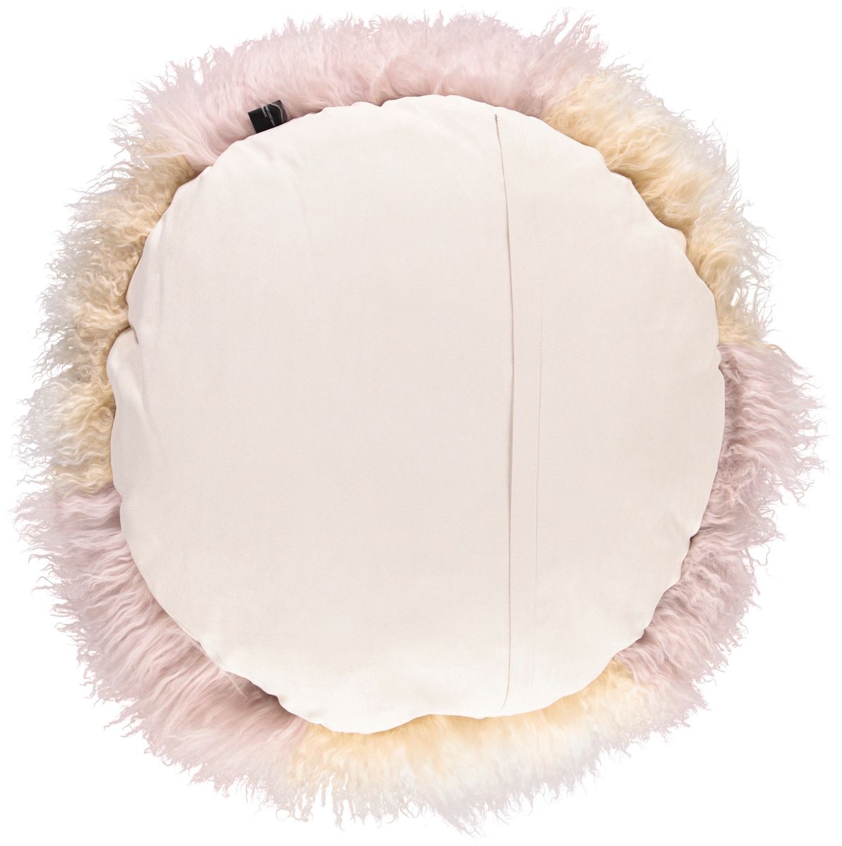 Lammeskindspude | Krøllet | Tibet | Ø45 cm, Ø62 cm & Ø38 cm Arctic Sunrise/Dove