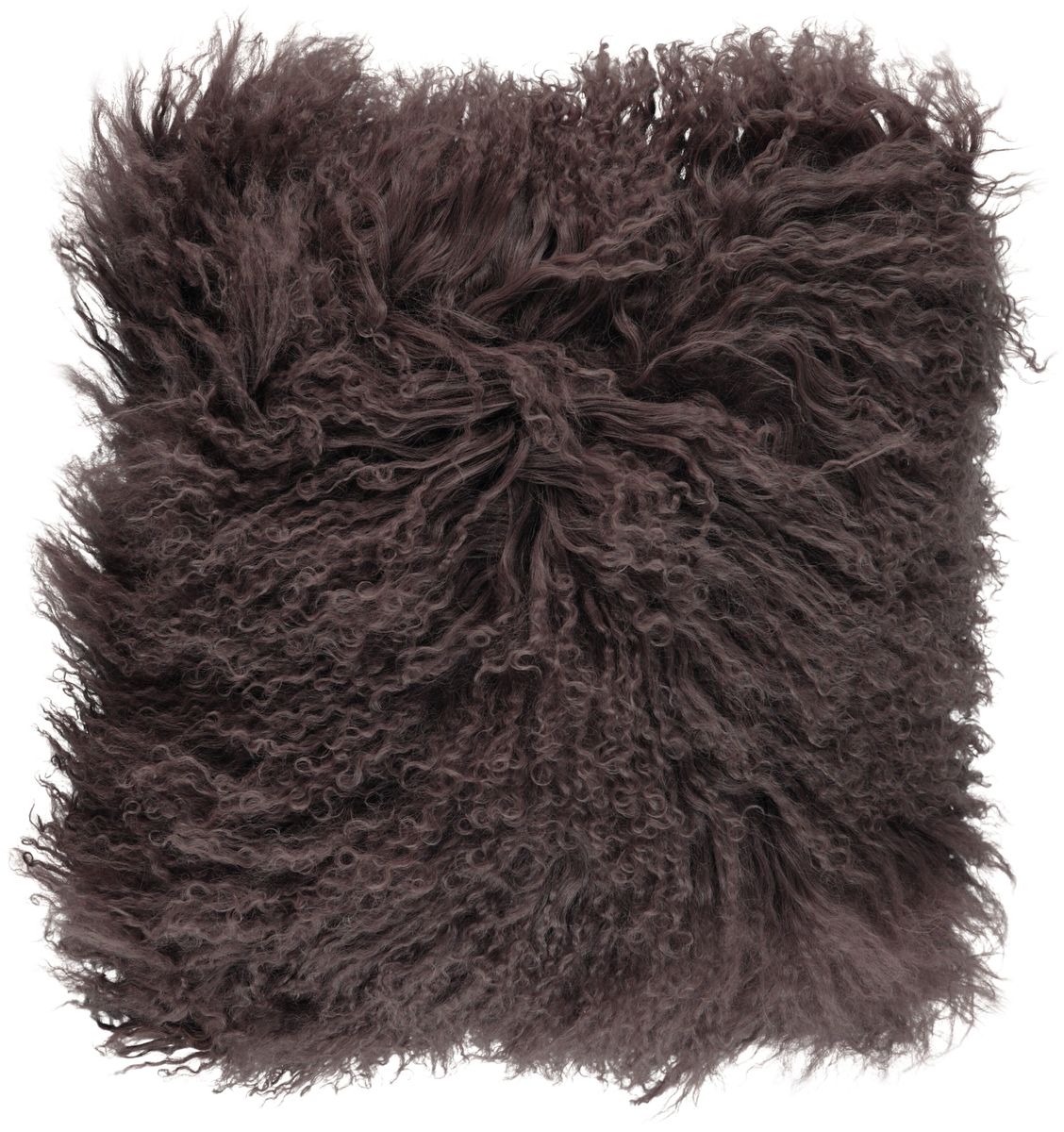 Lammeskindpude | Krøllet | Tibet | 40x40 cm Taupe
