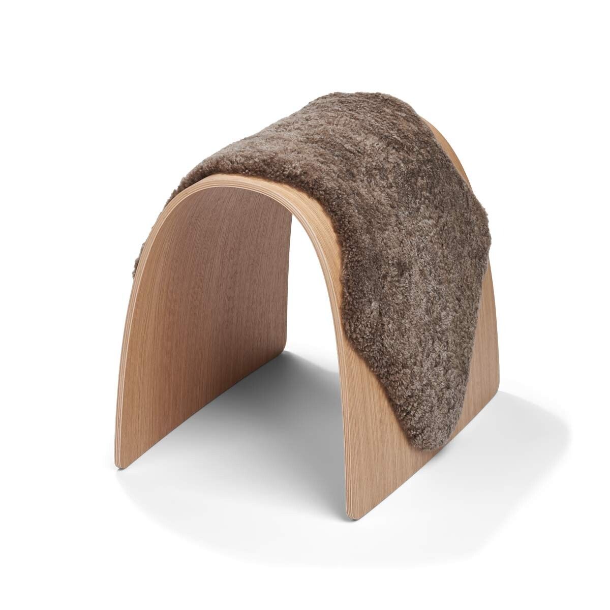 Sheep Stool cover | Korthåret | New Zealand Taupe