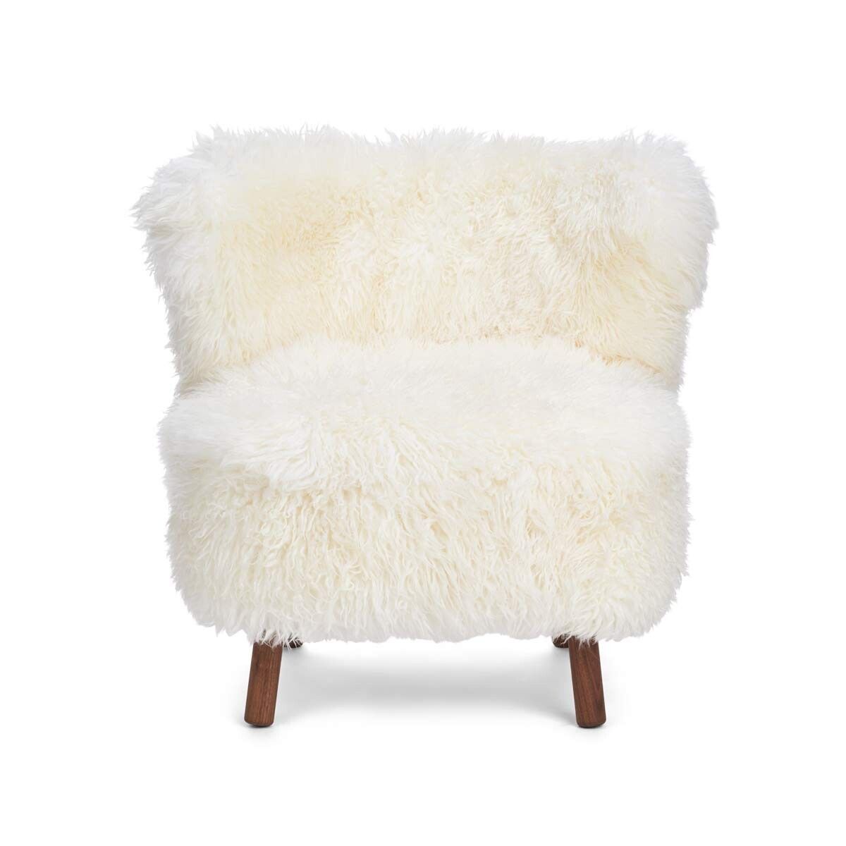 Emil Lounge Chair | Langhåret Snehvid