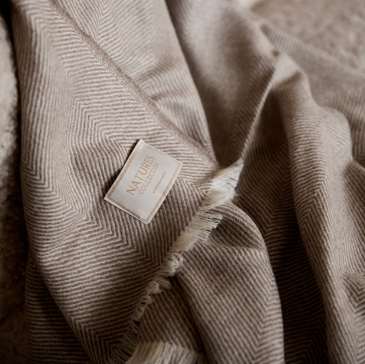 Sidsley uldplaid | 100% baby alpakauld Mørk Brun