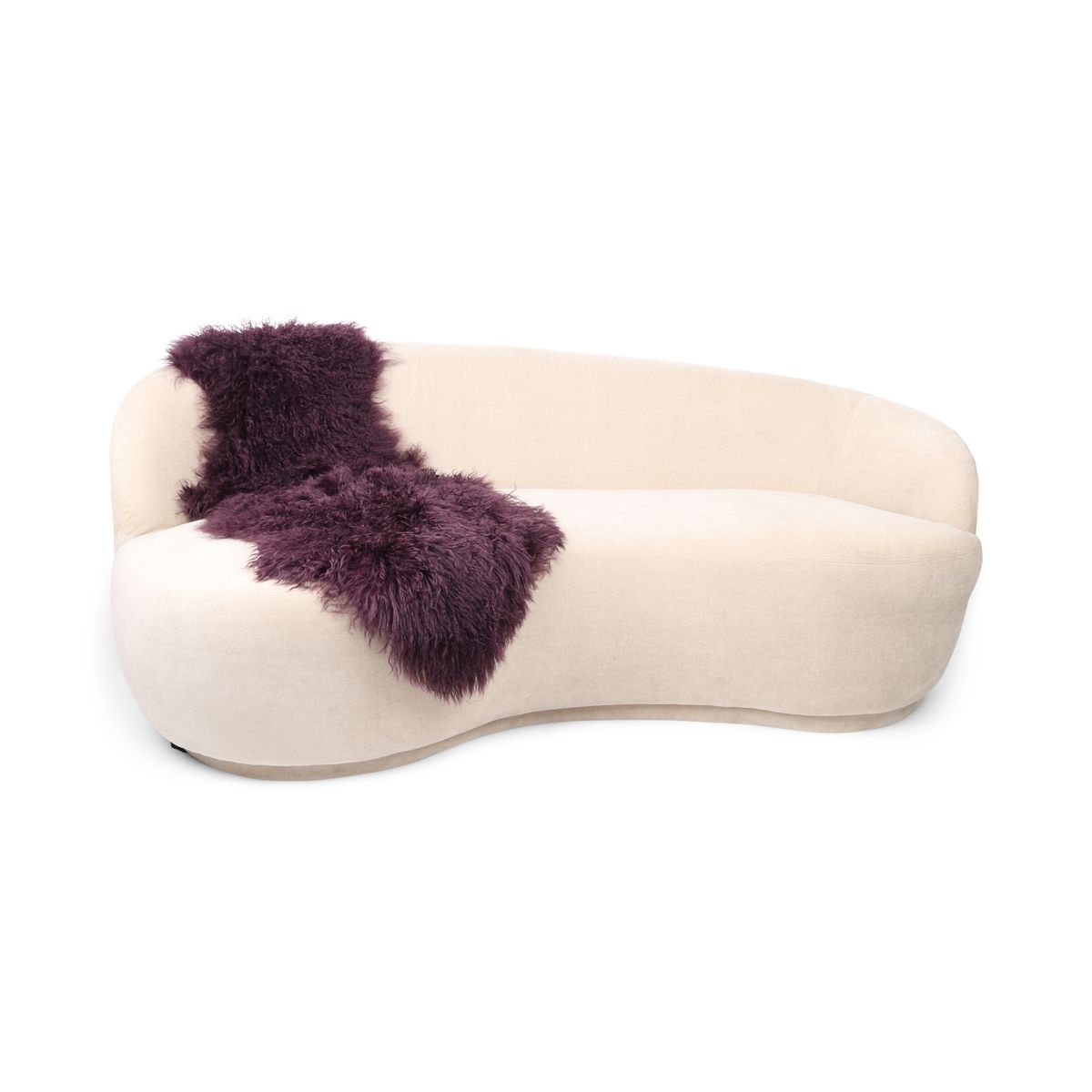 Dobbelt lammeskind | Tibet | 150x55 cm Aubergine