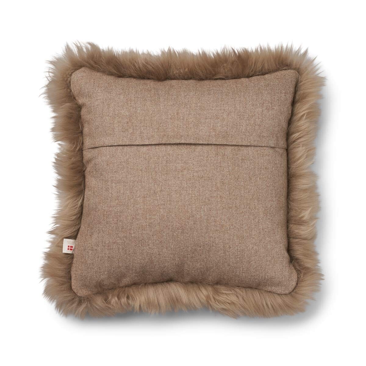 Classic Collection | Dobbeltsidet Pude | Langhåret | 52x52 cm Beige/Taupe