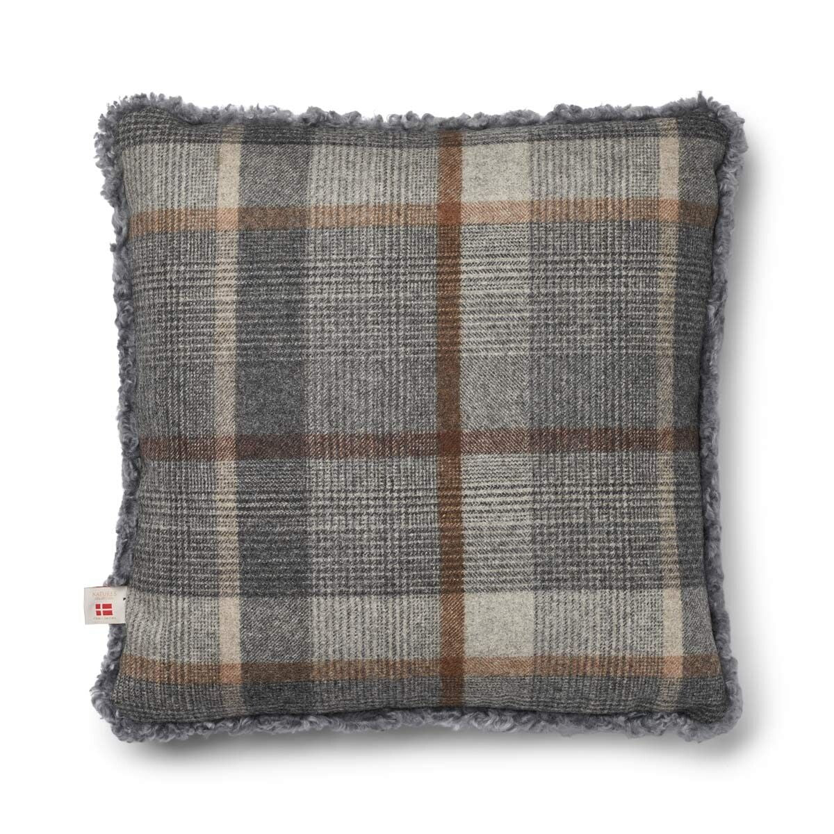 Checked Collection | Korthåret Pude | 52x52 cm