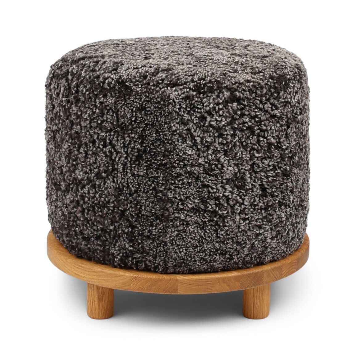 Simon Puf | Korthåret | D46xH42 cm Cappuccino