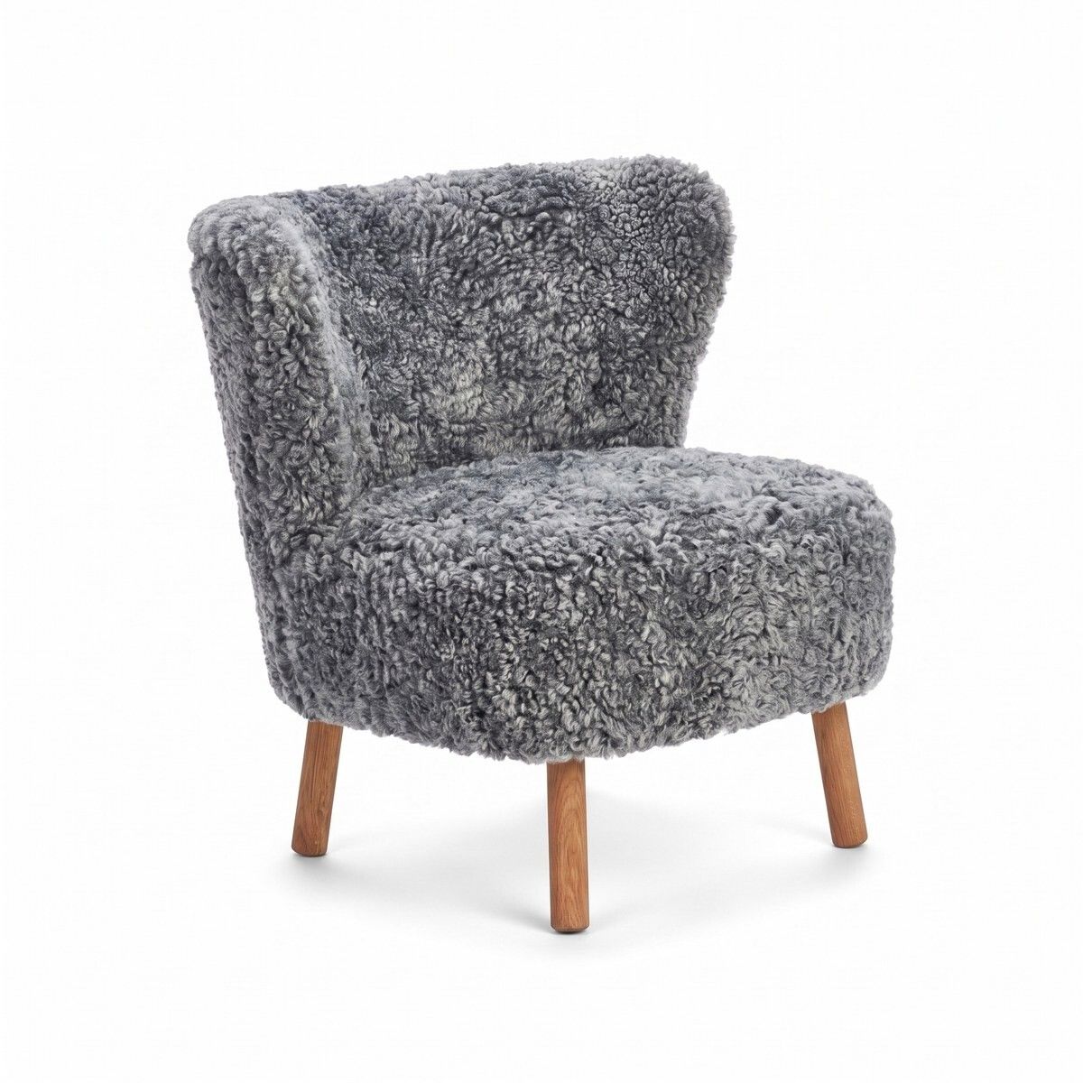 Emil Lounge Chair | Korthåret Lysegrå
