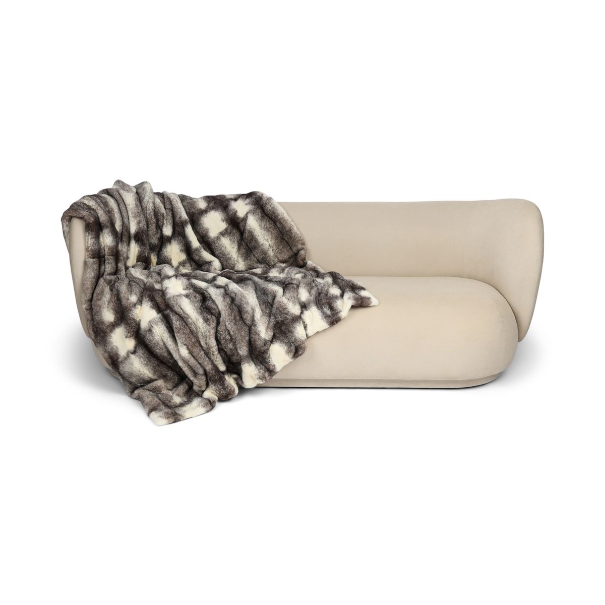 Minkplaid | Bagside af kashmir | Black Cross | 160x160 cm