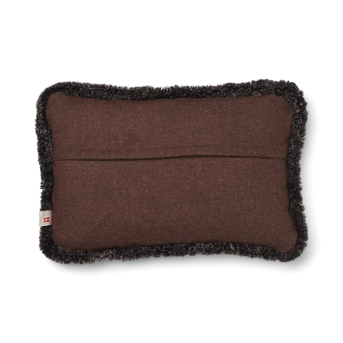 Classic Collection | Uldpude | Korthåret | Dobbeltsidet | 52x52 cm | 34x52 cm Brun/Cappuccino
