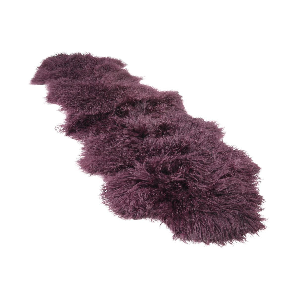 Dobbelt lammeskind | Tibet | 150x55 cm Aubergine