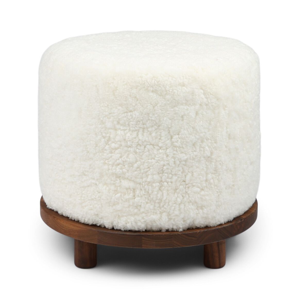 Simon Puf | Korthåret | D46xH42 cm Hvid