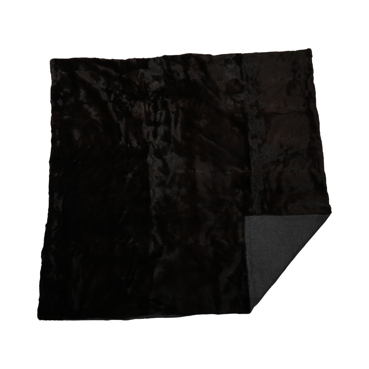 Minkplaid | Bagside af kashmir | Natural Dark Brown | 150x160 cm