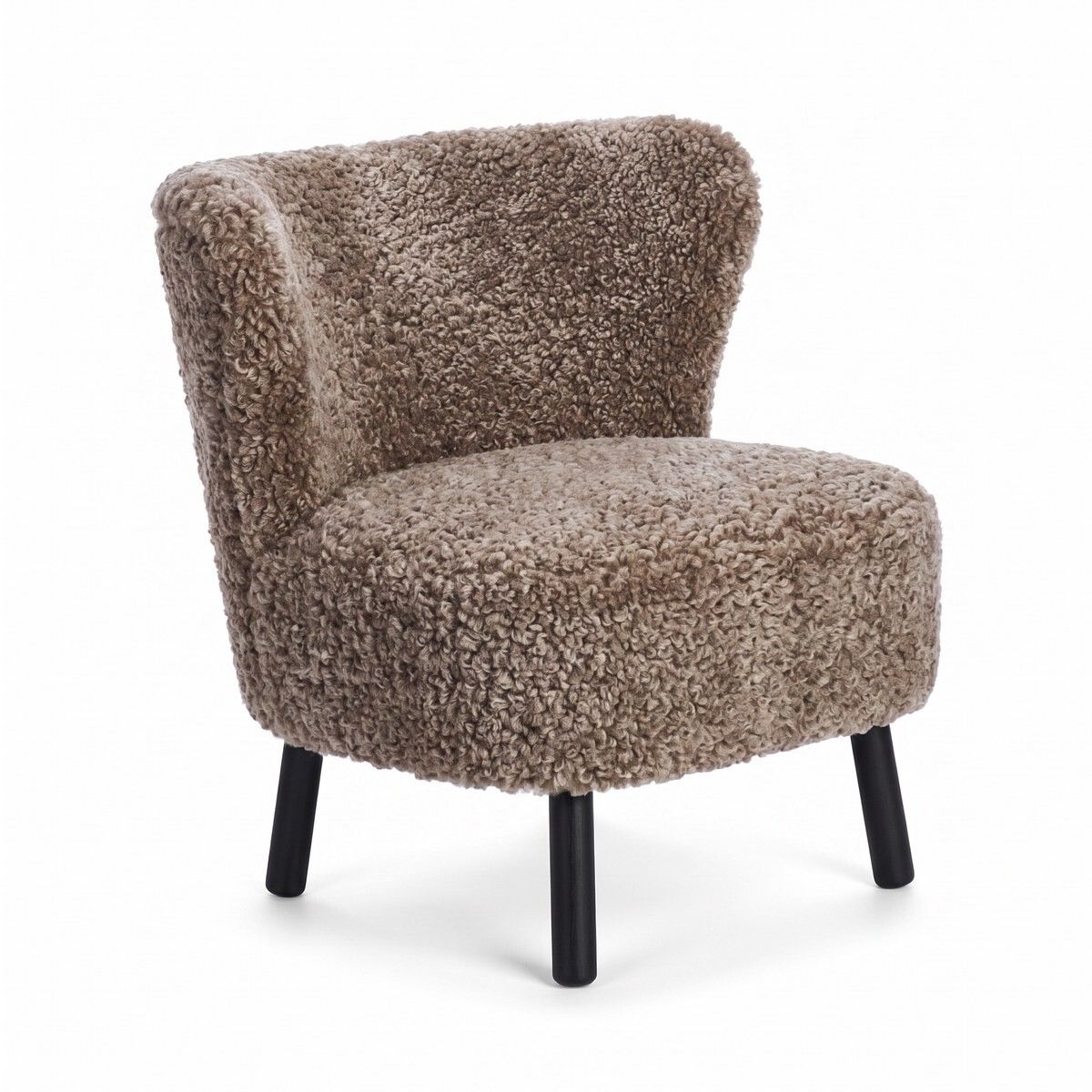 Emil Lounge Chair | Korthåret Cappuccino