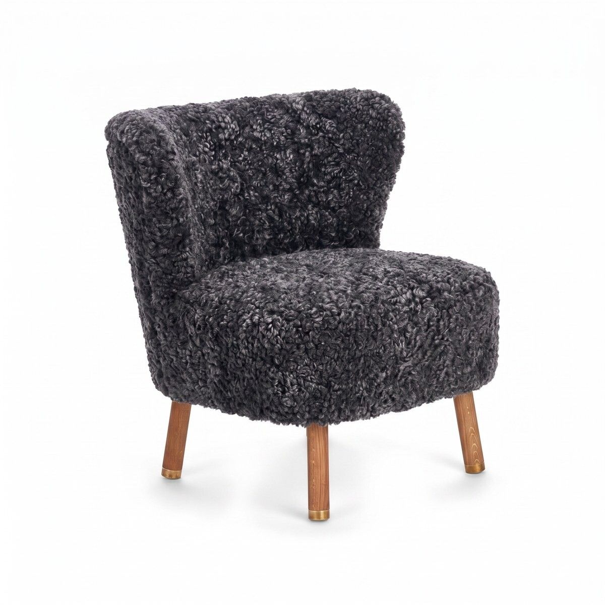 Emil Lounge Chair | Korthåret Antracitgrå