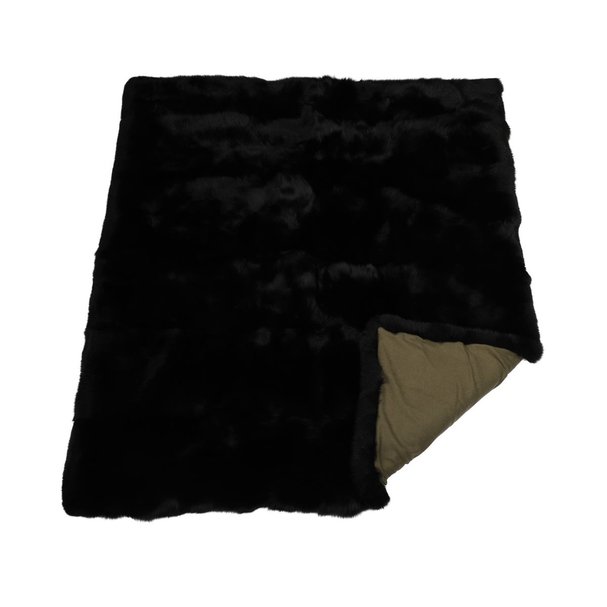 Premium ræveplaid | Cashmerebagside | Sort | 160x200 cm