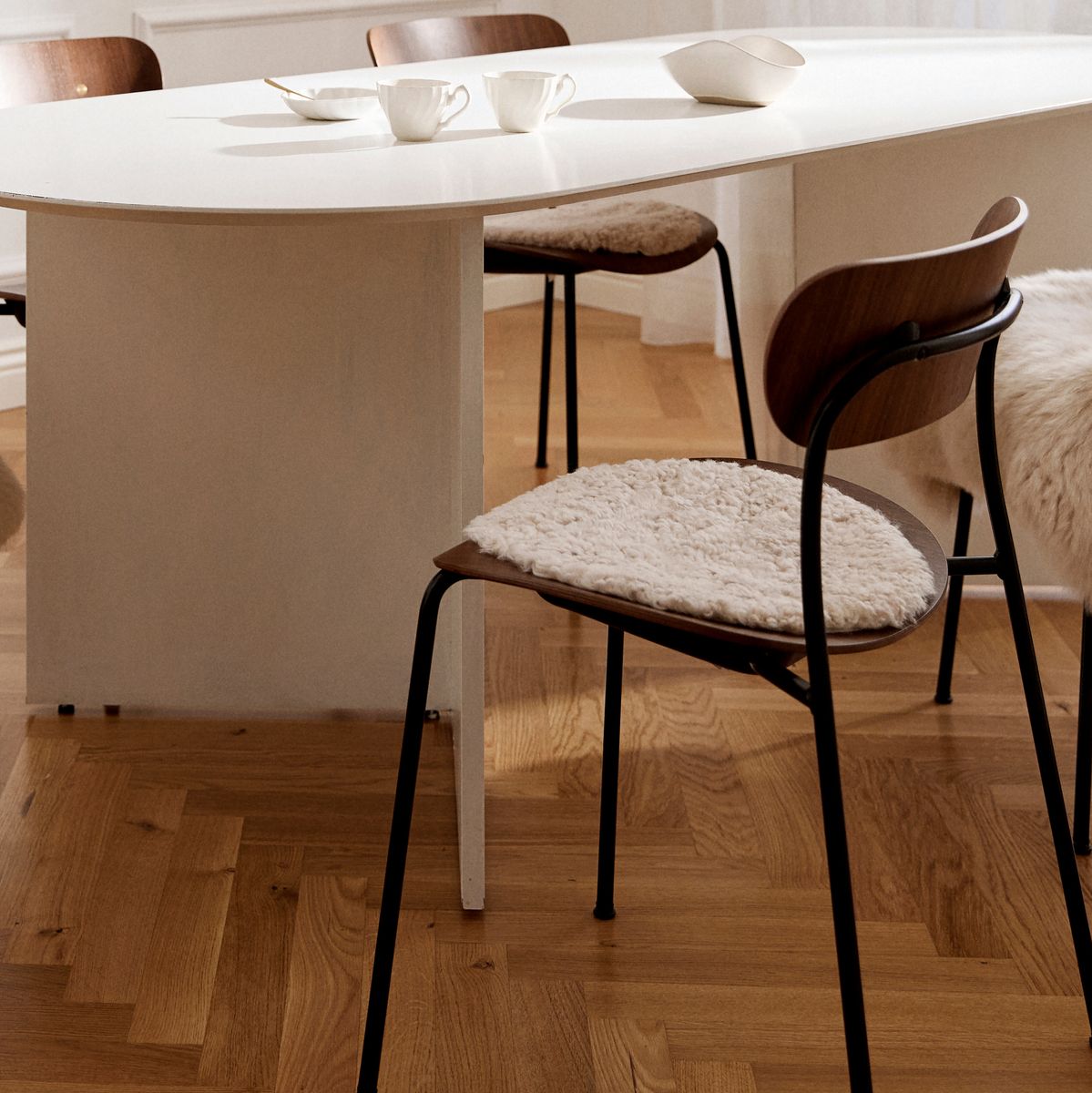 Sædehynde | Korthåret | New Zealand | Ø34 cm Beige