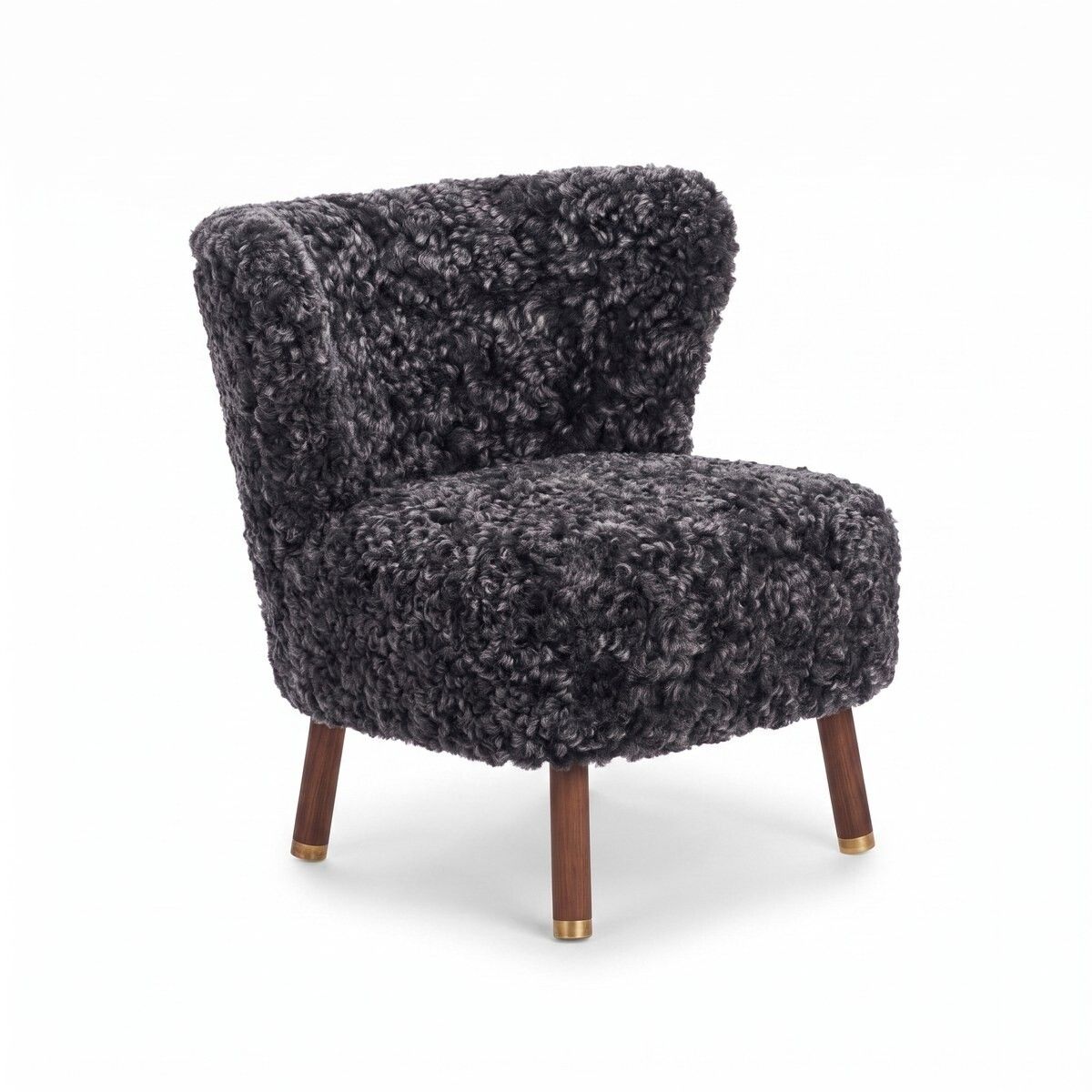 Emil Lounge Chair | Korthåret Antracitgrå