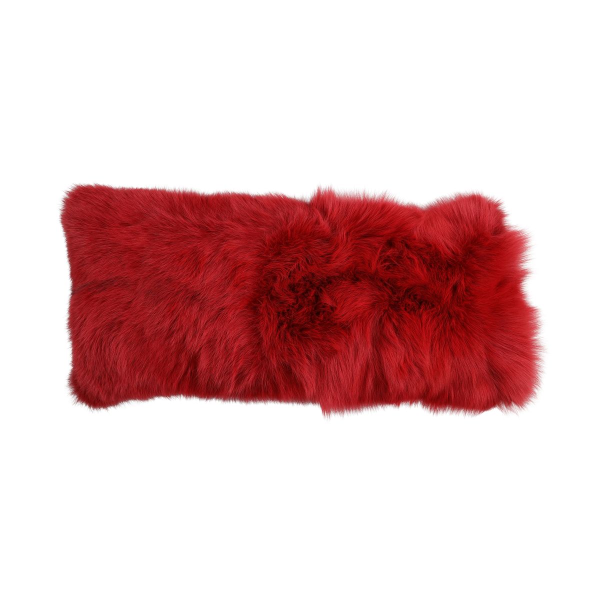 Premium Rævepude | Cashmere Bagside | Norge | Rød | 30x68 cm
