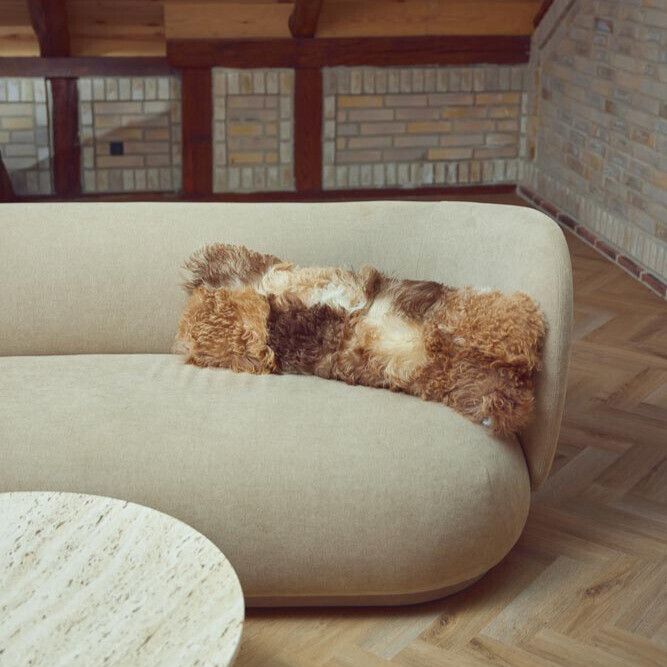 Lammeskindspude | Toscana | Dobbeltsidet Sort/Hvid Mix