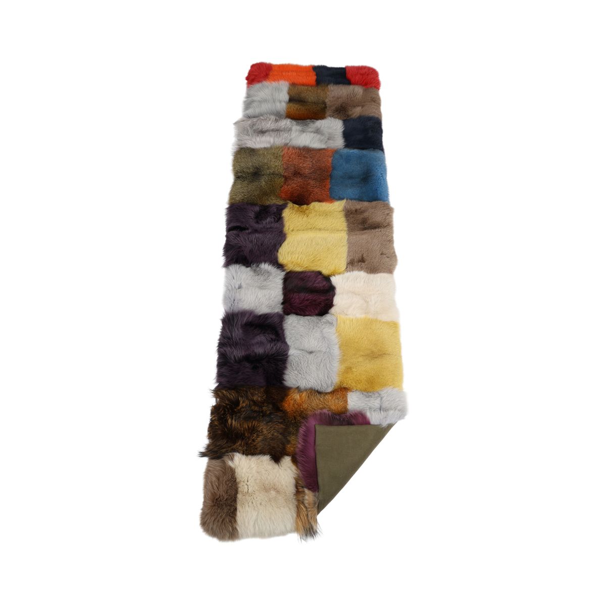 Premium ræveplaid | Bagside af kashmir | Mix Fox | 75x250 cm
