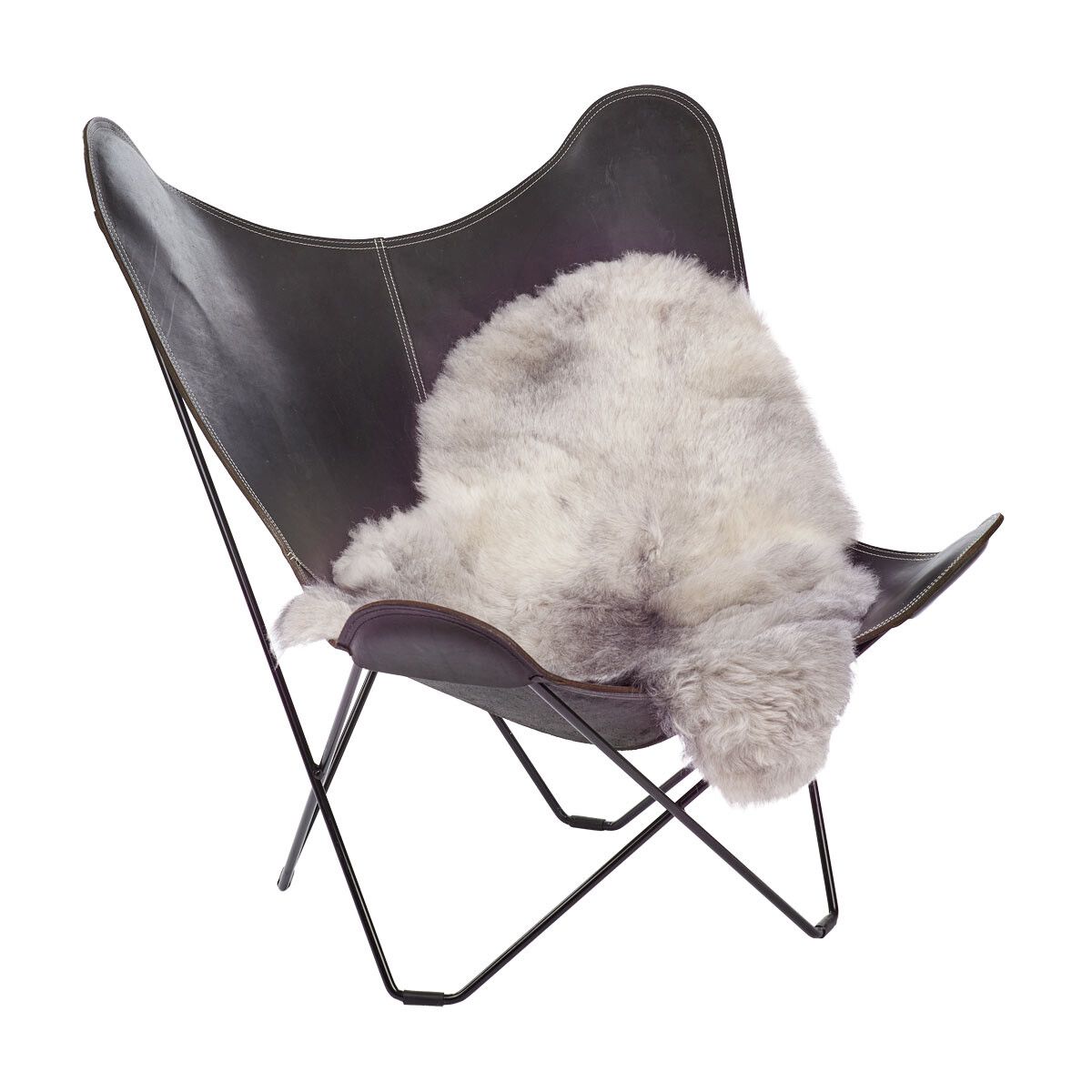 Lammeskind | Korthåret | Island | 90-100x60 cm Naturgrå