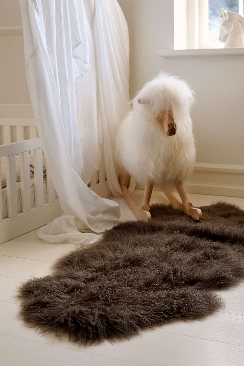 Dobbelt lammeskind | Tibet | 150x55 cm Taupe