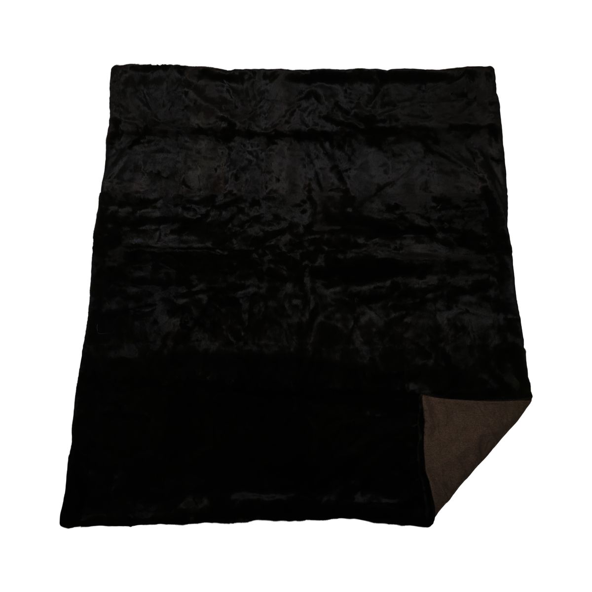 Minkplaid | Bagside af kashmir | Natural Dark Brown | 190x210 cm
