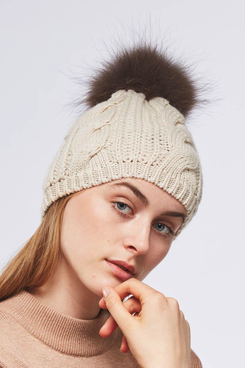 Stine Hat Lys Beige/Mocca