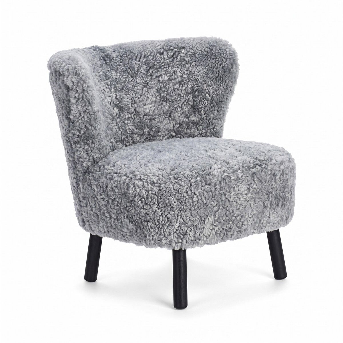 Emil Lounge Chair | Korthåret Lysegrå