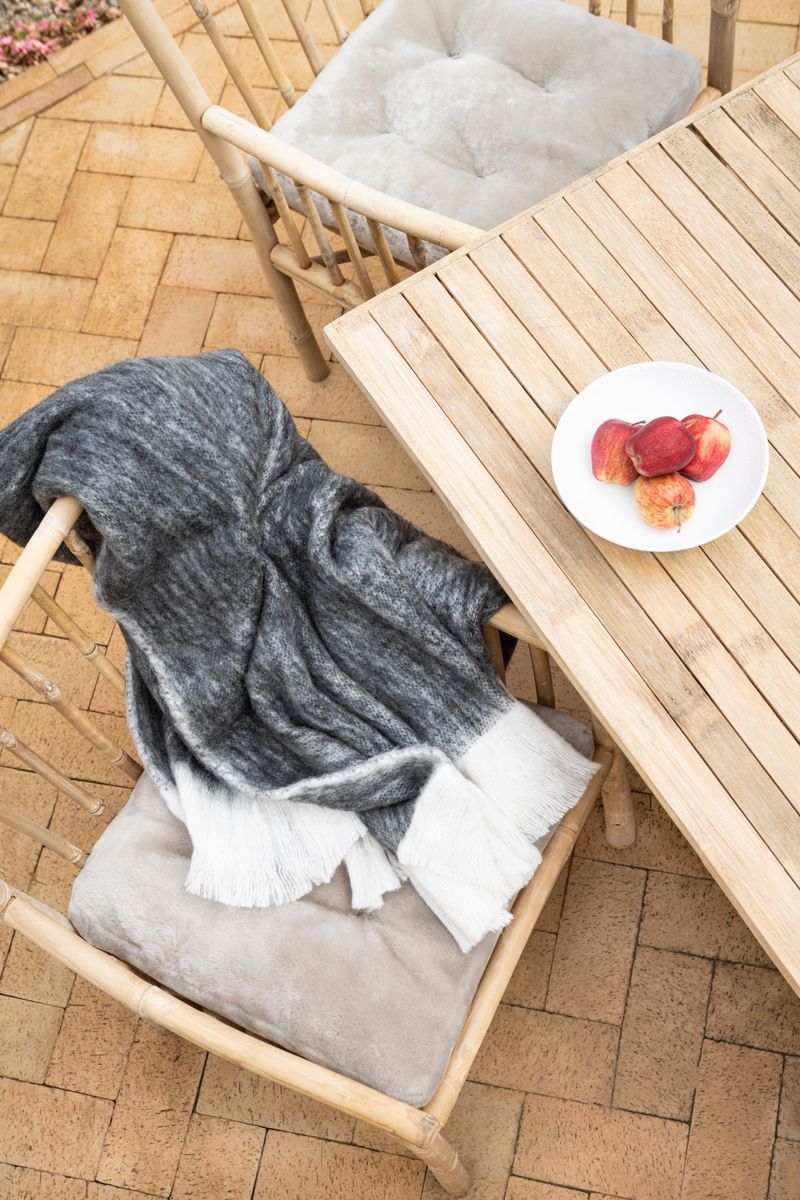 Sædehynde m/fyld | Moccassin | New Zealand | 45x45 cm Kastanje 